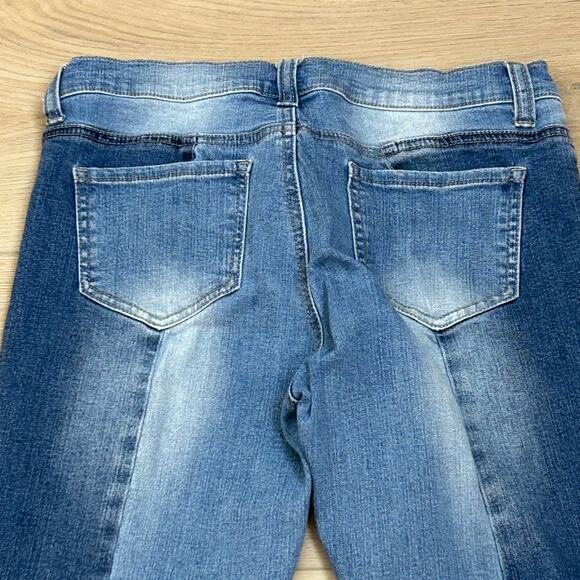 Litz Jeans Funky Faded Two-toned Fringe hem Size 30 - Picture 6 of 9